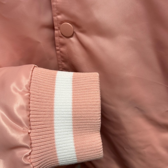 Starter Chicago Bulls Jacket Pink Satin NBA Bomber - Picture 6 of 7